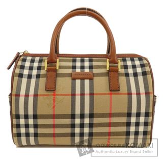 BURBERRY ノバチェック ボストンバッグ キャンバス レディース