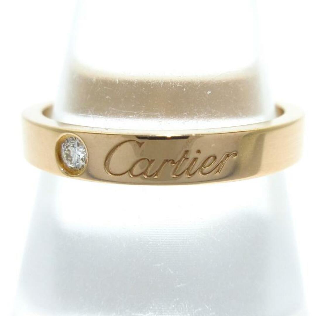 Cartier(カルティエ)のCartier(カルティエ) リング 53新品同様  エングレーブドリング K18PG×ダイヤモンド 1Pダイヤ レディースのアクセサリー(リング(指輪))の商品写真