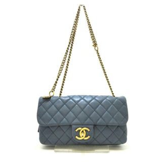 シャネル(CHANEL)のCHANEL(シャネル) ショルダーバッグ レディース シングルフラップマトラッセ ブルー チェーンショルダー/コインチャーム/ゴールド金具 ラムスキン(ショルダーバッグ)