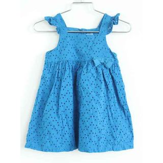 プチバトー(PETIT BATEAU)の【夏物 新入荷!】†プチバトー/PETIT BATEAU†81cm(18M) 半袖ワンピース/ワンピース/ノースリーブワンピース 青【中古】子供服 キッズ kids ベビー服 baby 女の子 夏 onepi 624042(ワンピース)