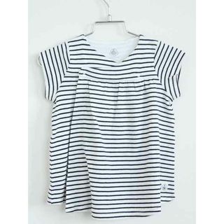 プチバトー(PETIT BATEAU)の【夏物 新入荷!】†プチバトー/PETIT BATEAU†74cm(12M) 半袖ワンピース/ワンピース 紺×白【中古】子供服 キッズ kids ベビー服 baby 女の子 夏 onepi 624042(ワンピース)