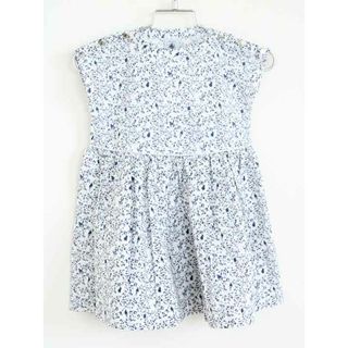 プチバトー(PETIT BATEAU)の【夏物 新入荷!】†プチバトー/PETIT BATEAU†81cm(18M) 半袖ワンピース/ワンピース 白×紺【中古】子供服 キッズ kids ベビー服 baby 女の子 夏 onepi 624042(ワンピース)