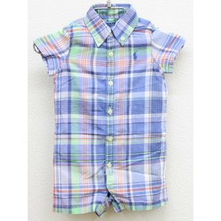 ラルフローレン(Ralph Lauren)の【夏物 新入荷!】◇ラルフローレン/Ralph Lauren◇70cm位 半袖シャツオール/カバーオール/ロンパース 青系【中古】子供服 キッズ kids ベビー服 baby 男の子 夏 onepi 324042(カバーオール)