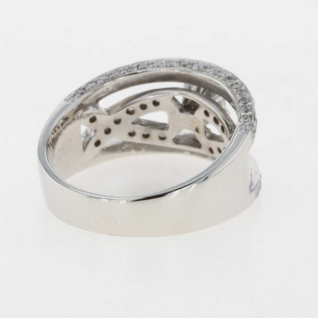 ダイヤモンド デザインリング 14号 K18 【中古】 レディースのアクセサリー(リング(指輪))の商品写真