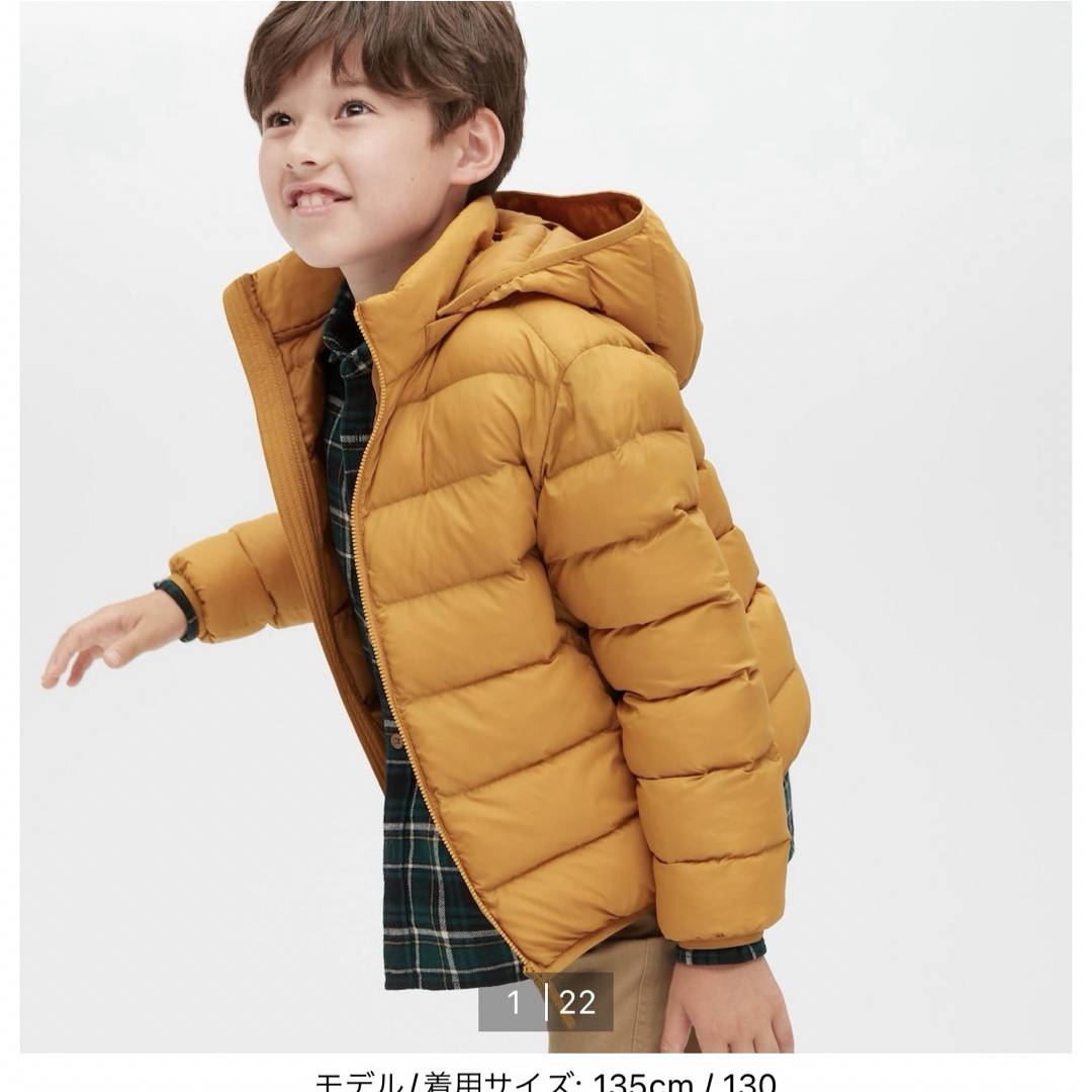 UNIQLO(ユニクロ)のユニクロ　キッズ　ウォームパデットパーカー　130 キッズ/ベビー/マタニティのキッズ服男の子用(90cm~)(ジャケット/上着)の商品写真