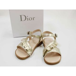 【夏物 新入荷!】新品 未使用品▼ディオール/Dior▼11cm(20) サンダル/シューズ/靴 ゴールド×ピンクベージュ 本革 箱付き  子供 キッズ kids ベビー baby 女の子 夏 shoes 824042