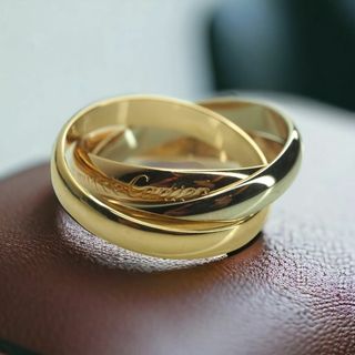 カルティエ(Cartier)の◆Cartier　カルティエ　トリニティ3連リング　指輪　750YG/PG/WG(リング(指輪))