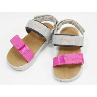 【夏物 新入荷!】▼トムス/TOMS▼13cm サンダル/シューズ/靴 グレー×ピンク×茶色 【中古】  子供 キッズ kids ベビー baby 女の子 夏 shoes 824042(サンダル)