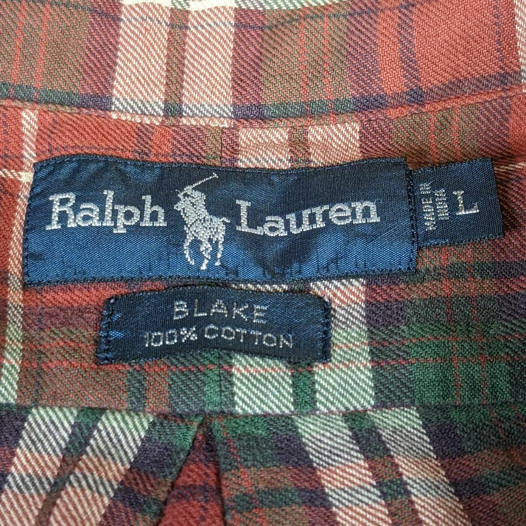 Ralph Lauren(ラルフローレン)の【ラルフローレン】長袖シャツ　BLAKE　L　チェック　綿100％　メンズ メンズのトップス(Tシャツ/カットソー(七分/長袖))の商品写真