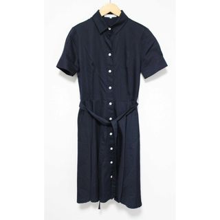 エムプルミエ(M-premier)の【夏物 新入荷】●M-PREMIER/エムプルミエ●シャツワンピース/半袖/膝下丈 ネイビー/紺 レディース 38【中古】夏 onepi 034042(その他)