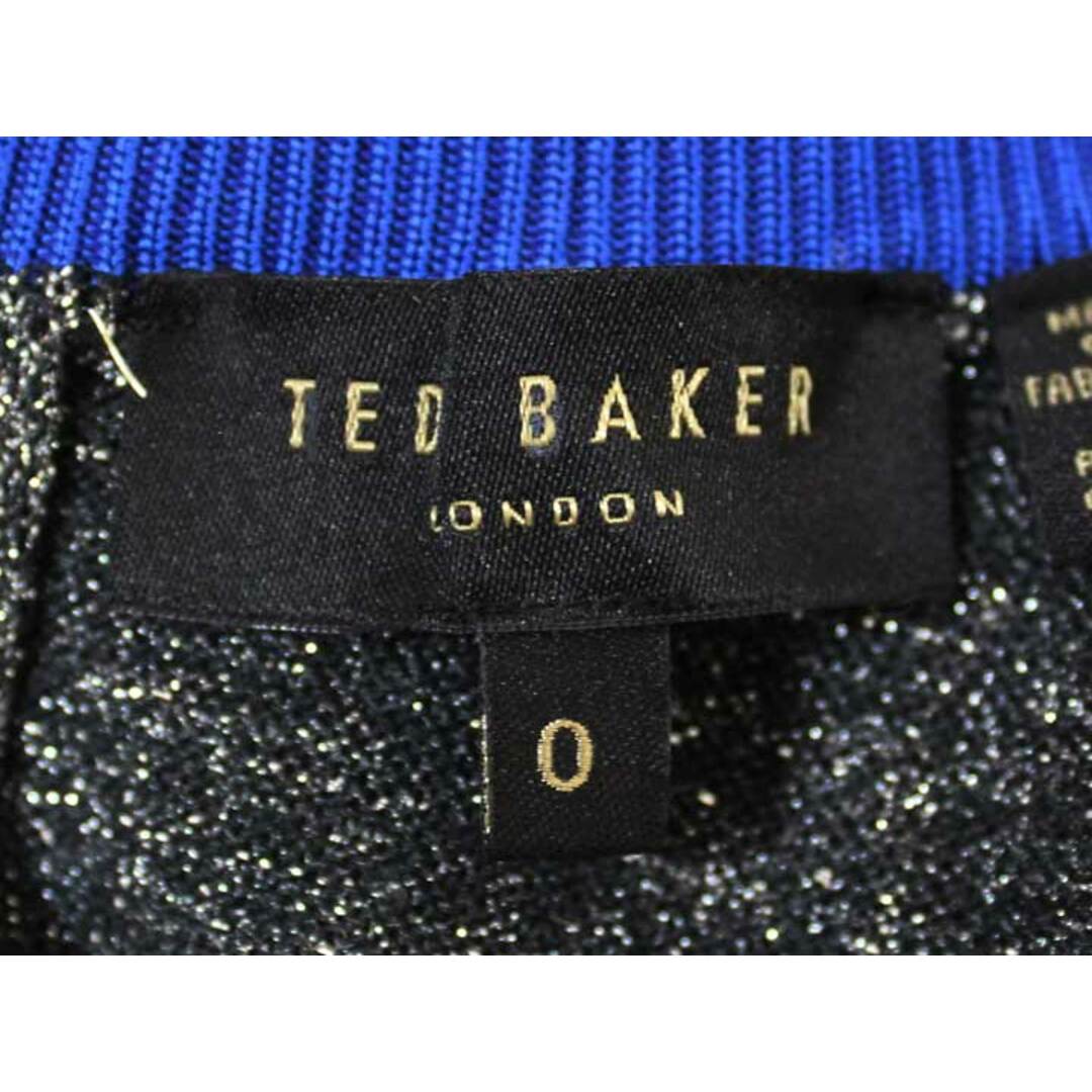 TED BAKER(テッドベイカー)の【夏物 新入荷】☆Ted Baker/テッドベーカー☆ラメニットプリーツワンピース/バックジップ/長袖/ミディ丈 グレー レディース 0【中古】春夏 onepi 624042 レディースのワンピース(その他)の商品写真