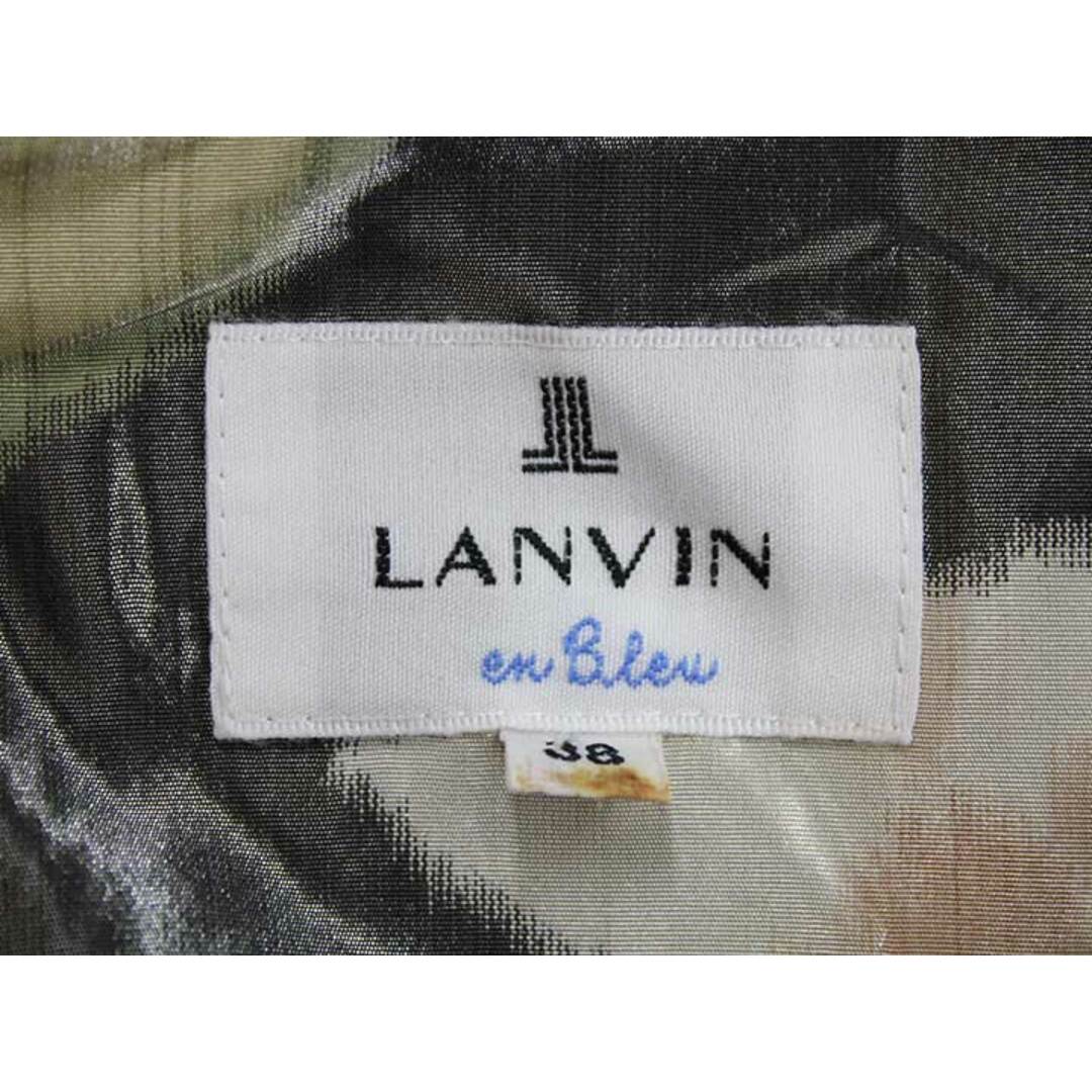 LANVIN en Bleu(ランバンオンブルー)の【夏物 新入荷】‡LANVIN en Bleu/ランバンオンブルー‡花柄ワンピース/ノースリーブ/膝丈 マルチカラー レディース 38【中古】夏 onepi 624042 レディースのワンピース(その他)の商品写真