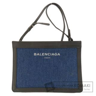 Balenciaga - BALENCIAGA ロゴ デニム ショルダーバッグ デニム レディース