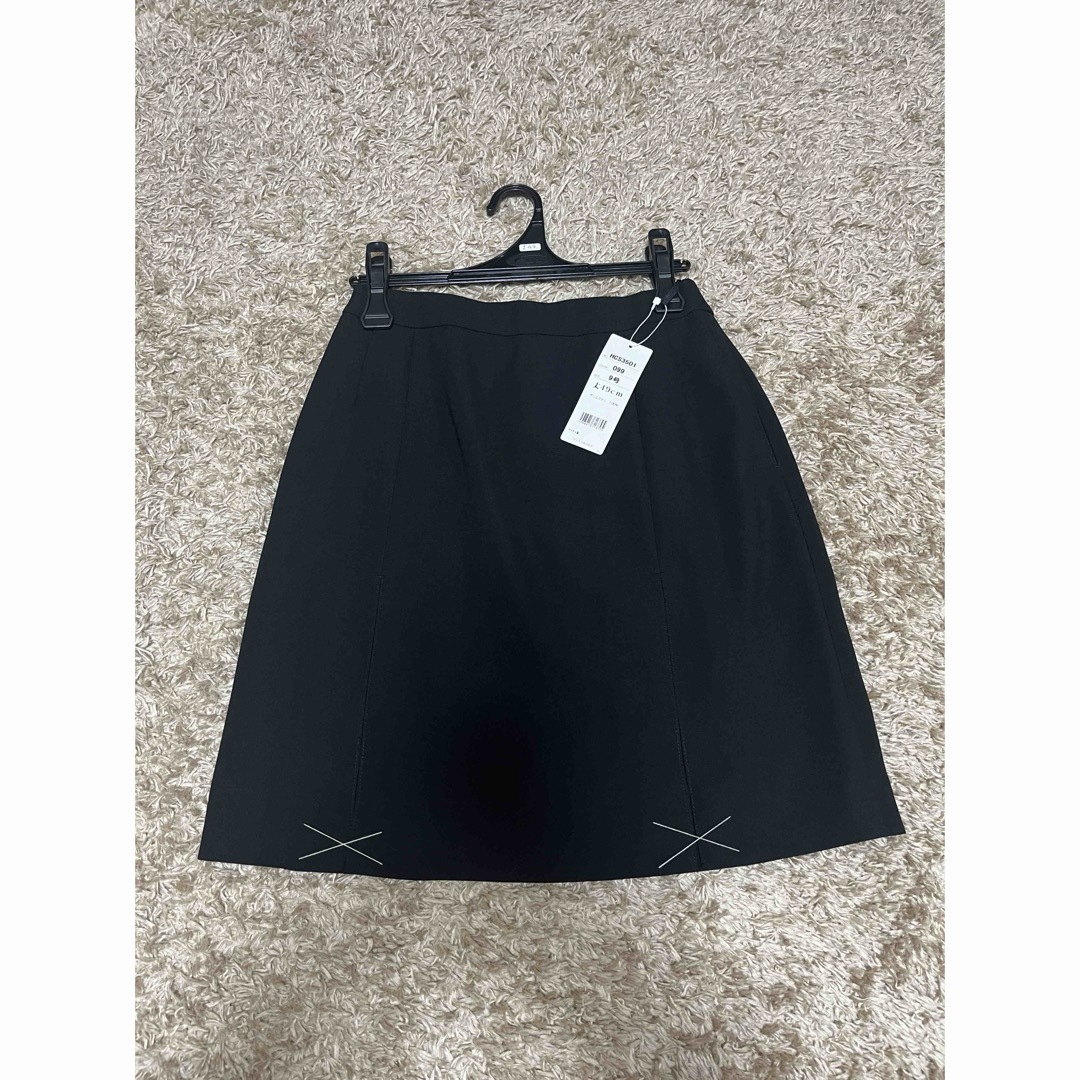 事務服 Piede プリーツスカート ブラック レディースのスカート(ひざ丈スカート)の商品写真