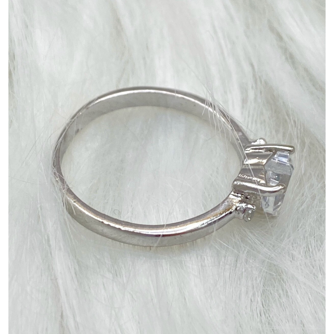CZ ダイヤモンド　ハート　リング　指輪　11号 レディースのアクセサリー(リング(指輪))の商品写真