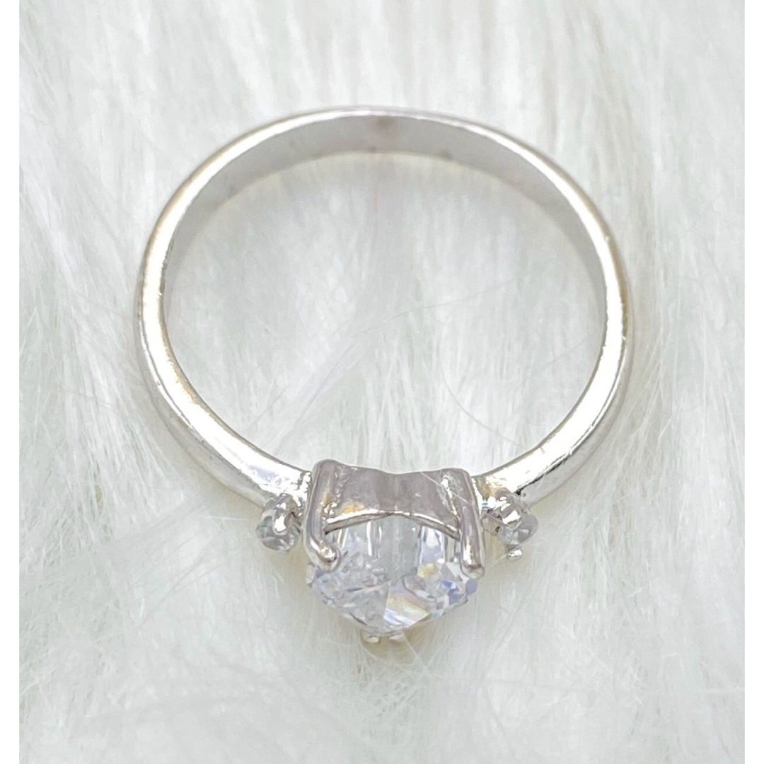 CZ ダイヤモンド　ハート　リング　指輪　11号 レディースのアクセサリー(リング(指輪))の商品写真