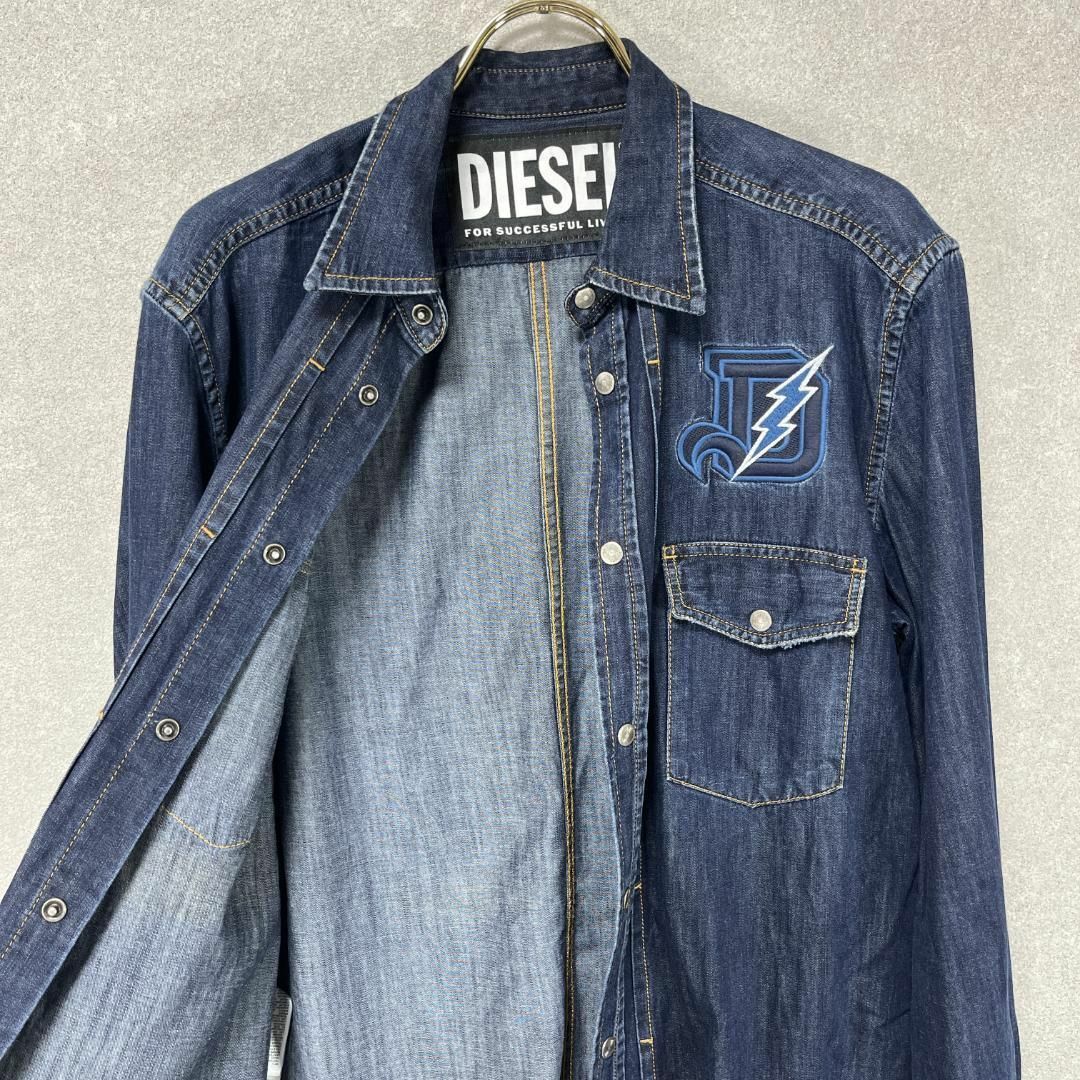 DIESEL(ディーゼル)のディーゼル　BD デニムシャツ XSサイズ ブルー メンズのトップス(シャツ)の商品写真