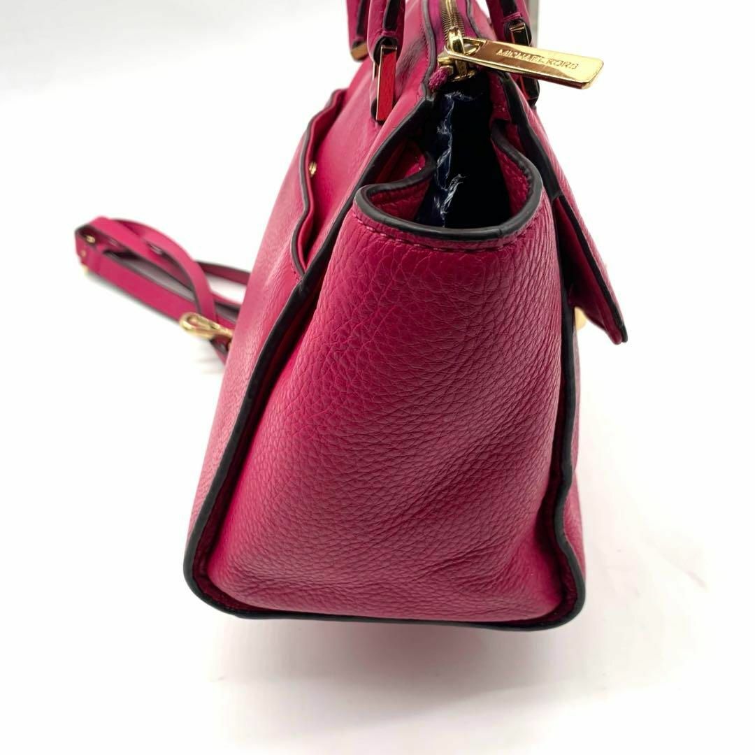 Michael Kors(マイケルコース)の極美品 マイケルコース 2way ハンドバッグ ショルダー シボ革 赤 レッド レディースのバッグ(ハンドバッグ)の商品写真