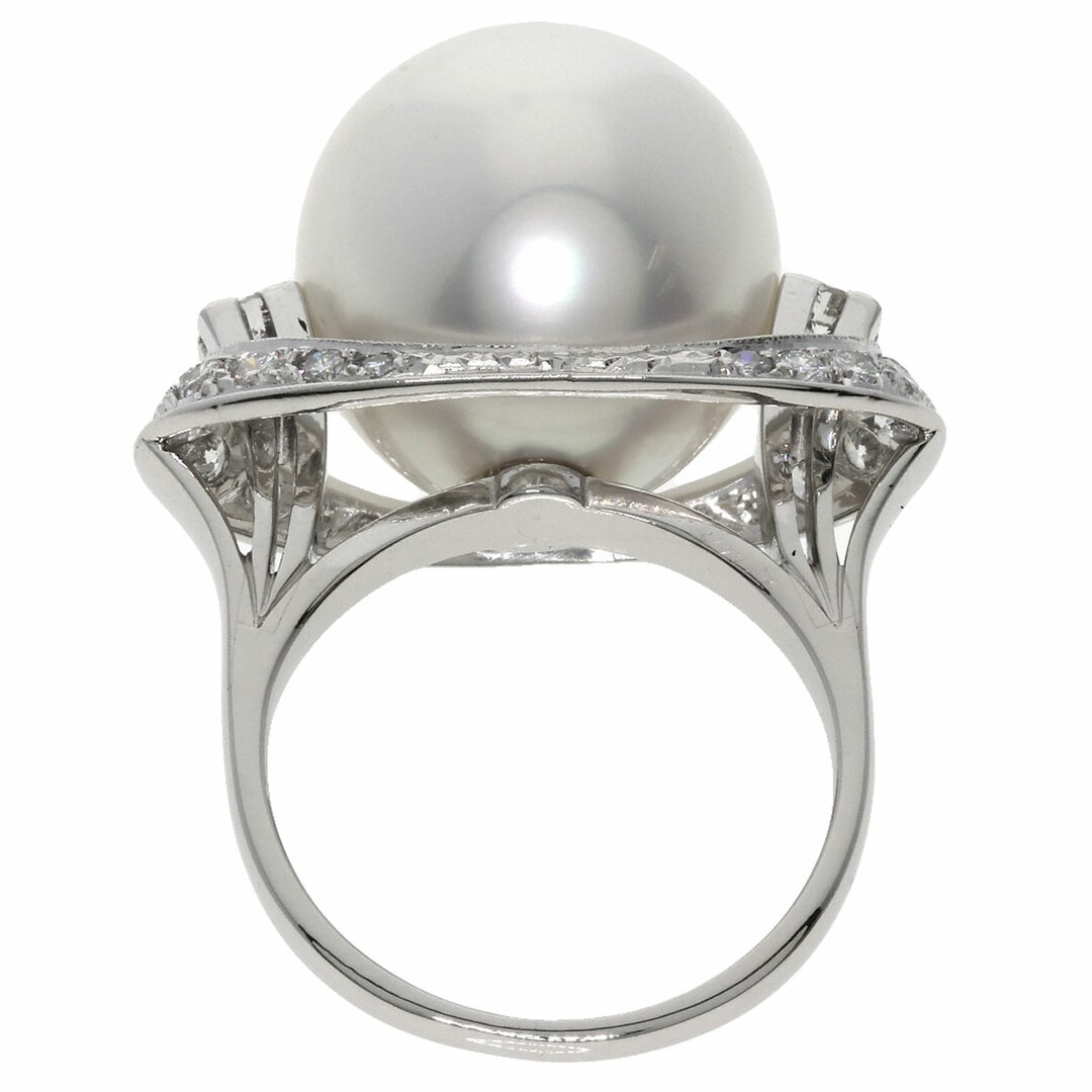MIKIMOTO(ミキモト)のMIKIMOTO パール 真珠 ダイヤモンド リング・指輪 PT レディース レディースのアクセサリー(リング(指輪))の商品写真