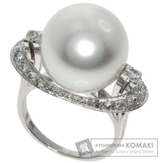 ミキモト(MIKIMOTO)のMIKIMOTO パール 真珠 ダイヤモンド リング・指輪 PT レディース(リング(指輪))