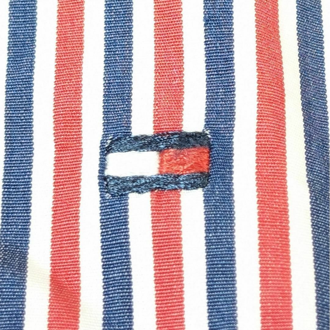 TOMMY HILFIGER(トミーヒルフィガー)の【トミーヒルフィガー】長袖シャツ　XL　ストライプ　綿100％　メンズ メンズのトップス(Tシャツ/カットソー(七分/長袖))の商品写真