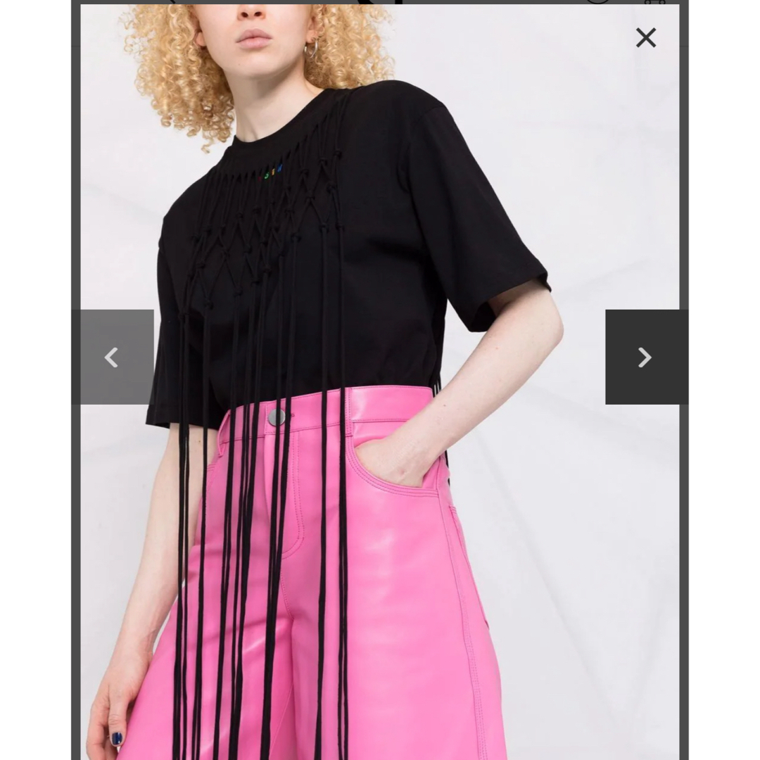 MSGM(エムエスジイエム)のMSGM フリンジミニロゴ半袖T レディースのトップス(Tシャツ(半袖/袖なし))の商品写真