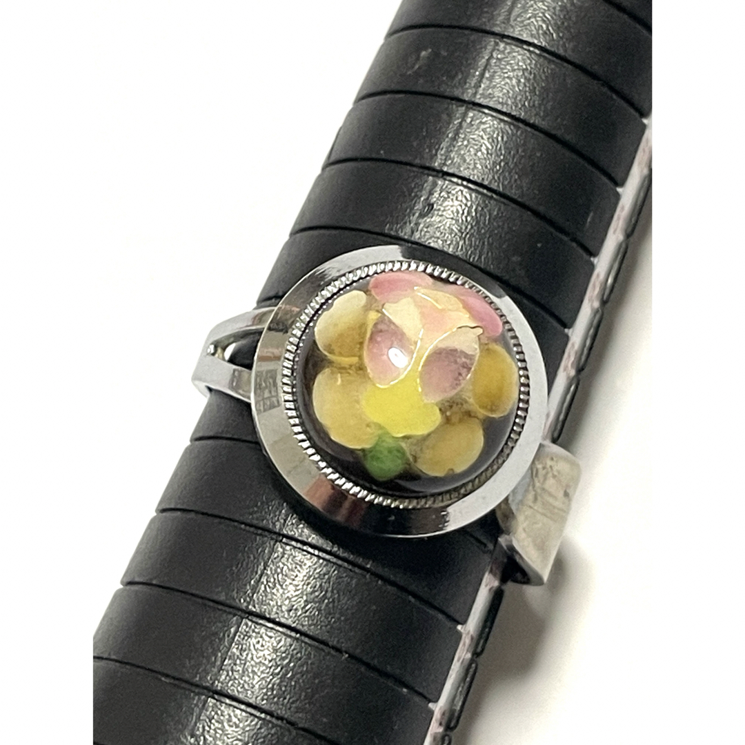 七宝焼　リング　cloissone flower  ring 指輪  約26号 レディースのアクセサリー(リング(指輪))の商品写真
