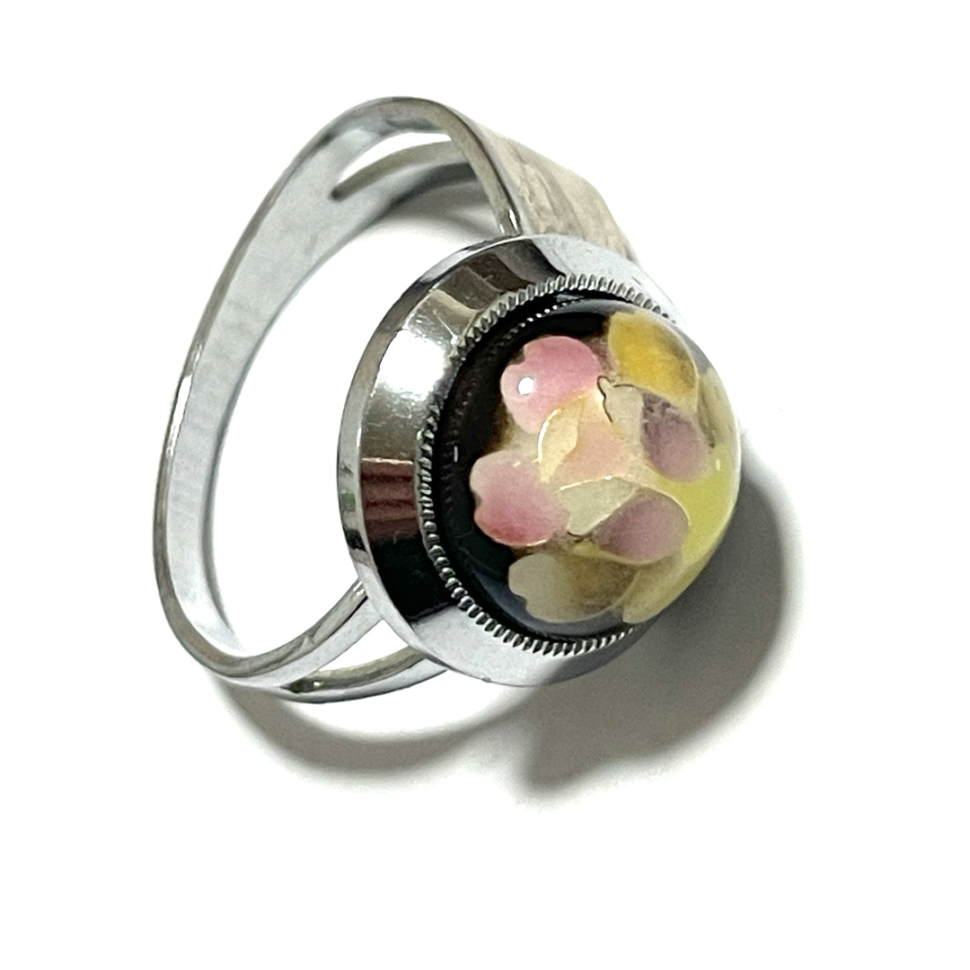 七宝焼　リング　cloissone flower  ring 指輪  約26号 レディースのアクセサリー(リング(指輪))の商品写真