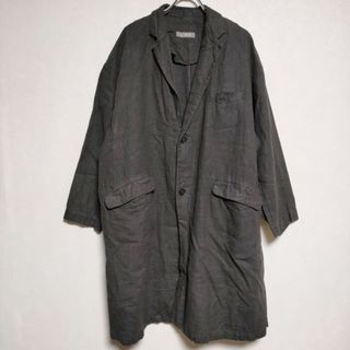 ネストローブ(nest Robe)のnest Robe 01203-1021 リネン 起毛生地 製品染め フレア ジャケット チャコールグレー レディース ネストローブ【中古】4-0418M∞(その他)