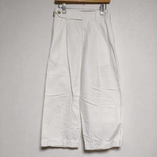 マーガレットハウエル(MARGARET HOWELL)のMARGARET HOWELL 578-0143614 HIGH TWIST LINEN COTTON TWILL 定価30000円 トラウザー  パンツ 2020 ホワイト レディース マーガレットハウエル【中古】4-0418M∞(その他)