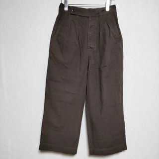 エムエイチエル(MHL.)のMHL. 595-2140502 OVERDYE MELANGE COTTON LINEN トラウザーズ パンツ 22SS ブラウン レディース エムエイチエル【中古】4-0418M∞(その他)