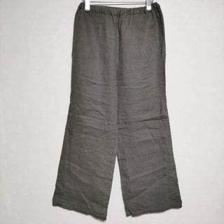 fog linen work - fog linen work リトアニアリネン イージー ウエストゴム パンツ グレー レディース フォグリネンワーク【中古】4-0418M∞