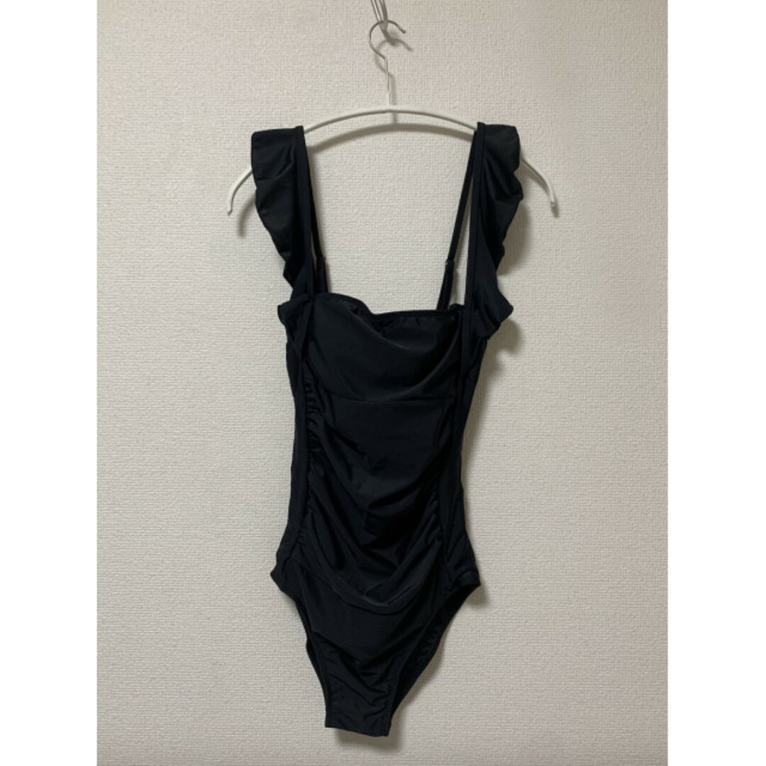 バックオープン リボンワンピース スイムスーツ L ブラック 黒  水着 綺麗 レディースの水着/浴衣(水着)の商品写真