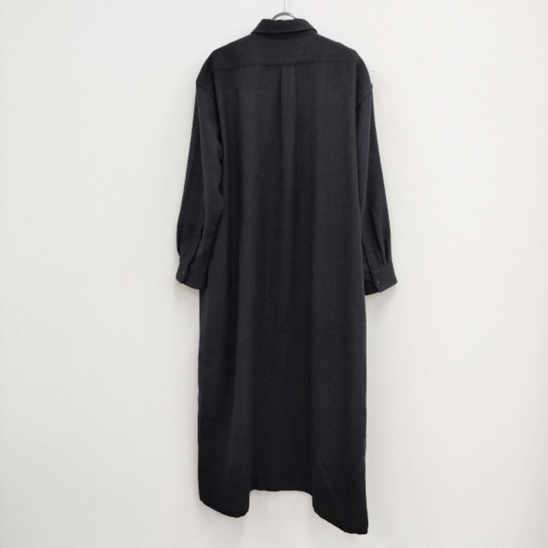 WIRROW 23AW Botany wool long shirt dress 定価58300円 シャツワンピース ドレス サイズ1 ワンピース チャコールグレー レディース ウィロウ【中古】4-0418T◎ レディースのワンピース(その他)の商品写真