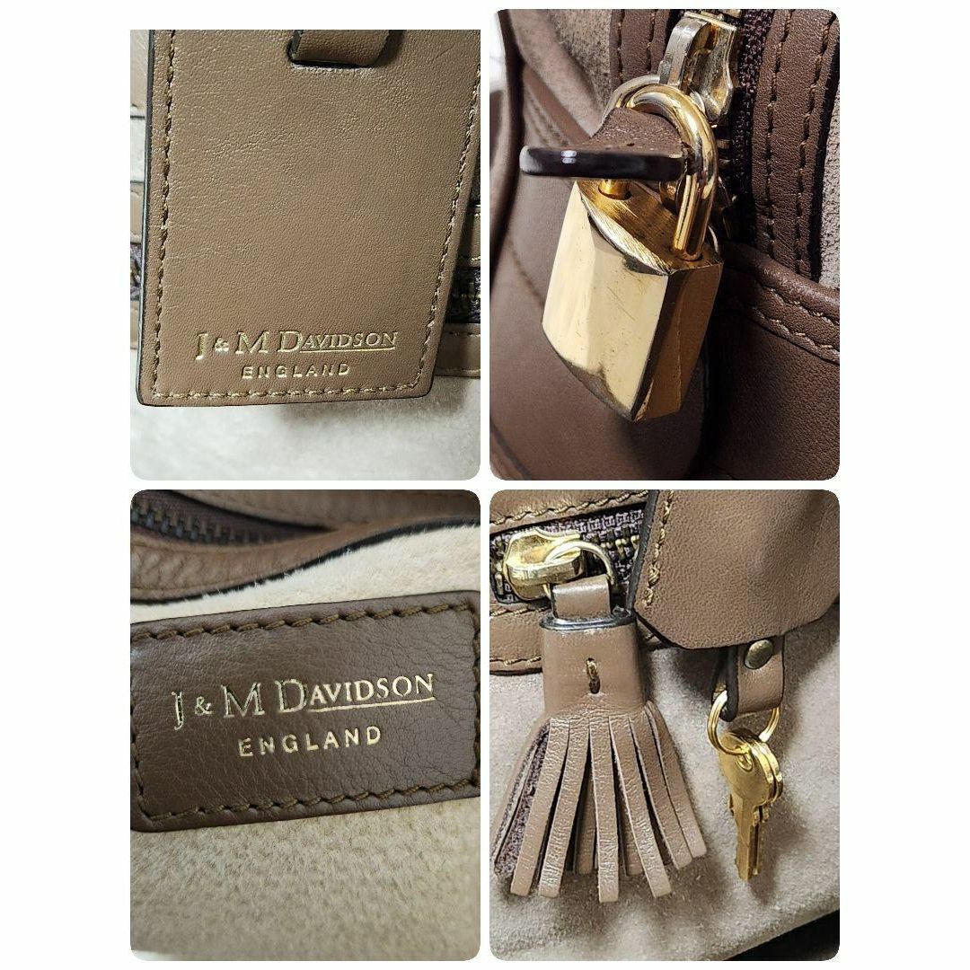 J&M DAVIDSON(ジェイアンドエムデヴィッドソン)のJ & M Davidson ミニボストン バッグ スエード 鍵付き 袋付き ♪ レディースのバッグ(ボストンバッグ)の商品写真