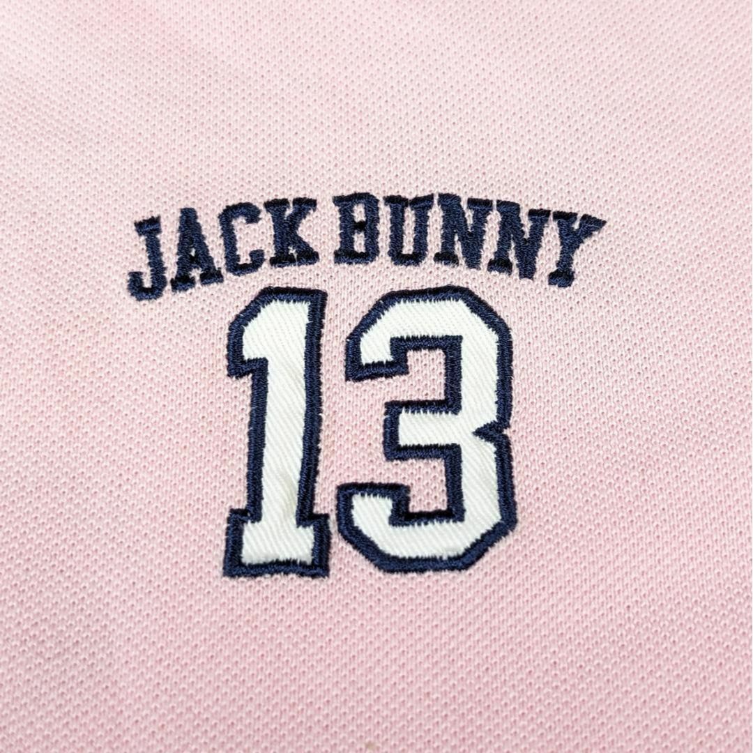 JACK BUNNY!!(ジャックバニー)の【ジャックバニー】ゴルフウェア　半袖　 シャツ　ピンク　ワンポイント　4　M スポーツ/アウトドアのゴルフ(ウエア)の商品写真