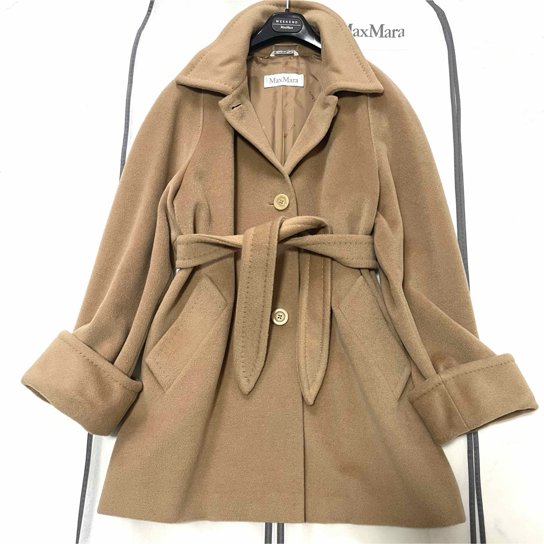 Max Mara(マックスマーラ)の極美品 MaxMara 最高峰白タグ カシミヤブレンドコート 42 レディースのジャケット/アウター(ロングコート)の商品写真