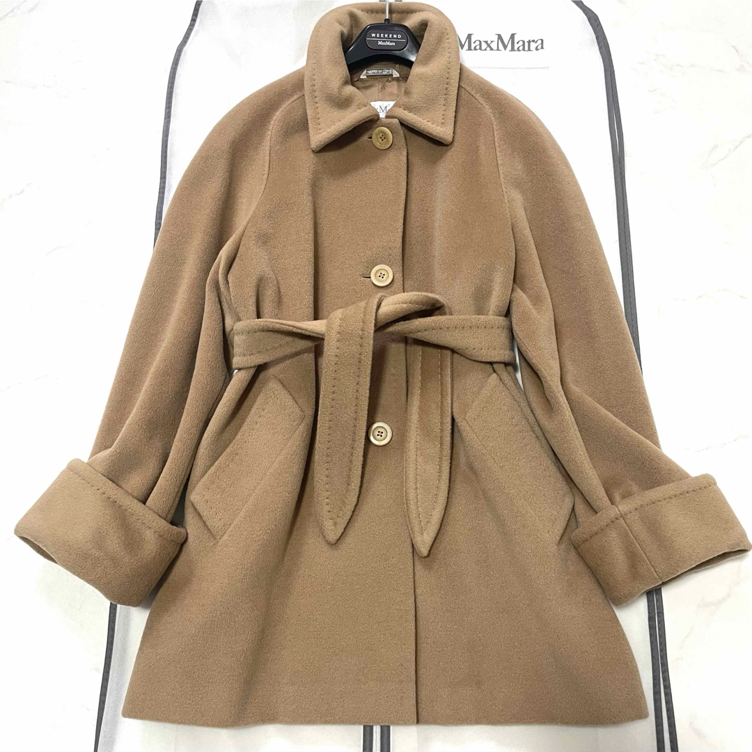 Max Mara(マックスマーラ)の極美品 MaxMara 最高峰白タグ カシミヤブレンドコート 42 レディースのジャケット/アウター(ロングコート)の商品写真