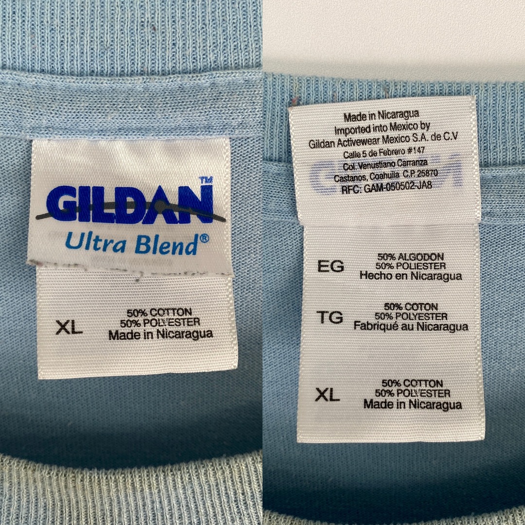 GILDAN　ギルダン　Ｔシャツ　00’s　飛行機　水色 メンズのトップス(Tシャツ/カットソー(半袖/袖なし))の商品写真