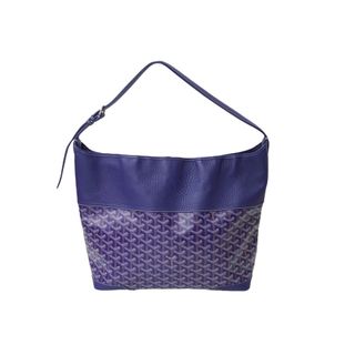 GOYARD ゴヤール ワンショルダーバッグ グレナディン ヘリンボーン レザー PVC ネイビー シルバー金具 美品 中古 62932