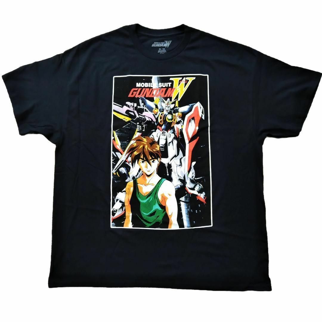 ガンダムW　Tシャツ　オーバーサイズXL　黒　アニメT　ガンダムウィング * メンズのトップス(Tシャツ/カットソー(半袖/袖なし))の商品写真