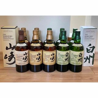 サントリー(サントリー)の【10本セット】山崎12年 白州12年 山崎 白州(ウイスキー)