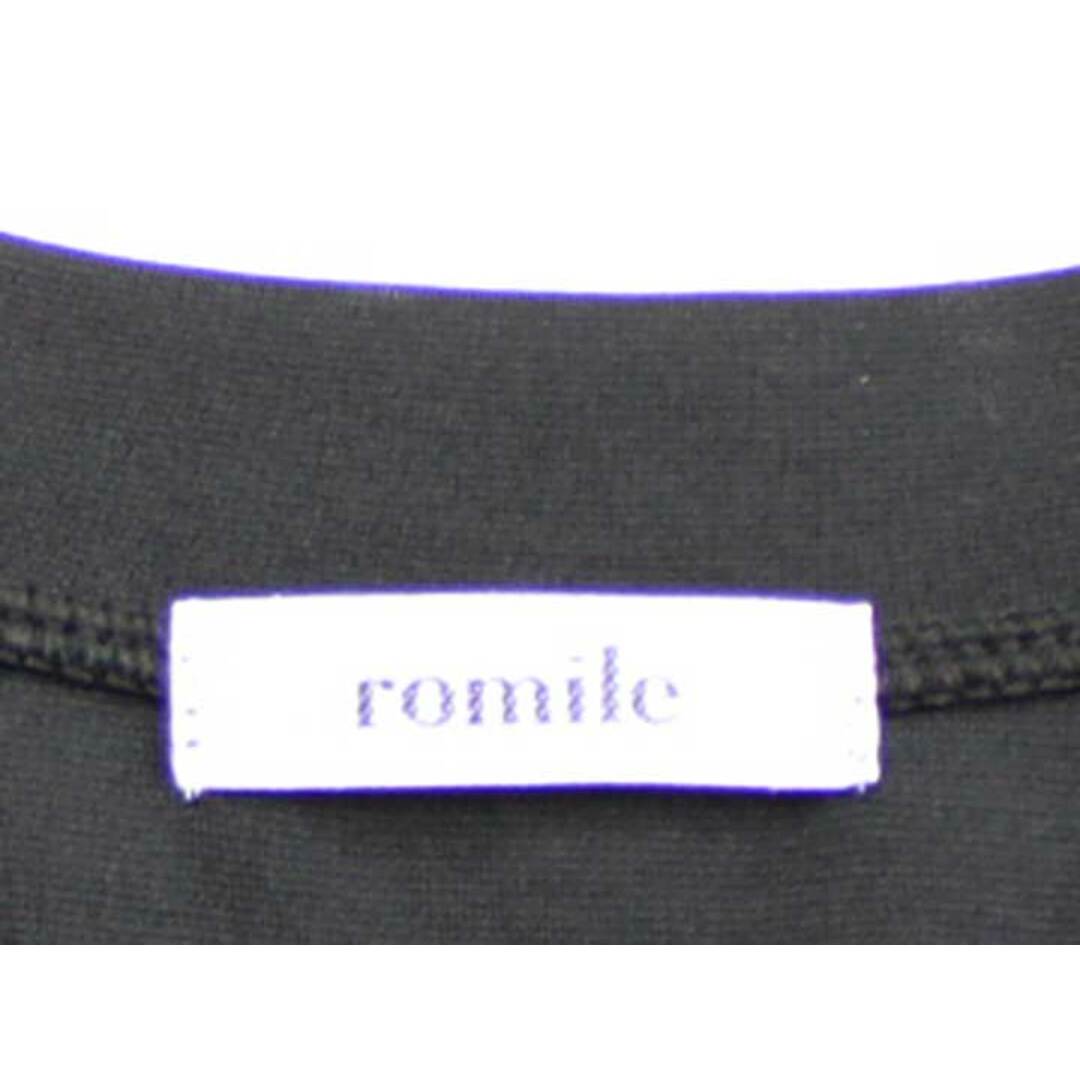 【夏物 新入荷】■ romile/ロミール■切替ワンピース/半袖/ロング丈 ブラック/黒 レディース F【中古】夏 624042 レディースのワンピース(その他)の商品写真