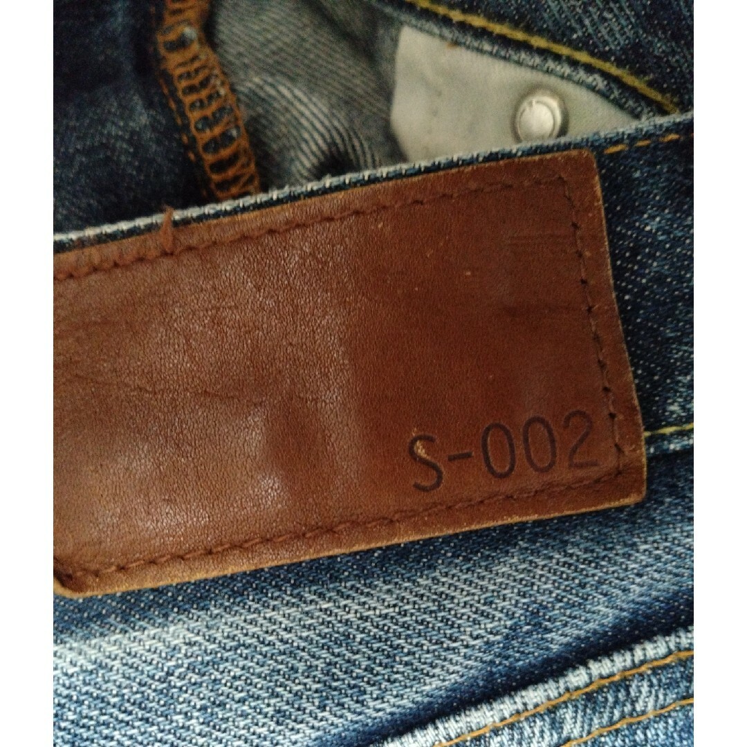💛リメイク、ベビードール　オールドユニクロ、デニムパンツ、W.８８．５センチ メンズのパンツ(デニム/ジーンズ)の商品写真