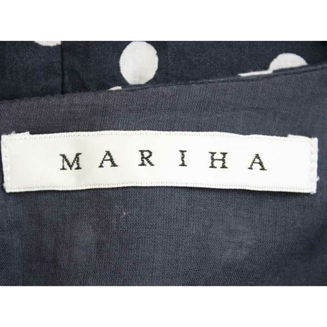 【夏物 新入荷】‡MARIHA/マリハ‡ドット柄ワンピース/ノースリーブ/マキシ丈 ネイビー×ホワイト/紺×白 レディース 【中古】 夏 onepi 524042 レディースのワンピース(その他)の商品写真