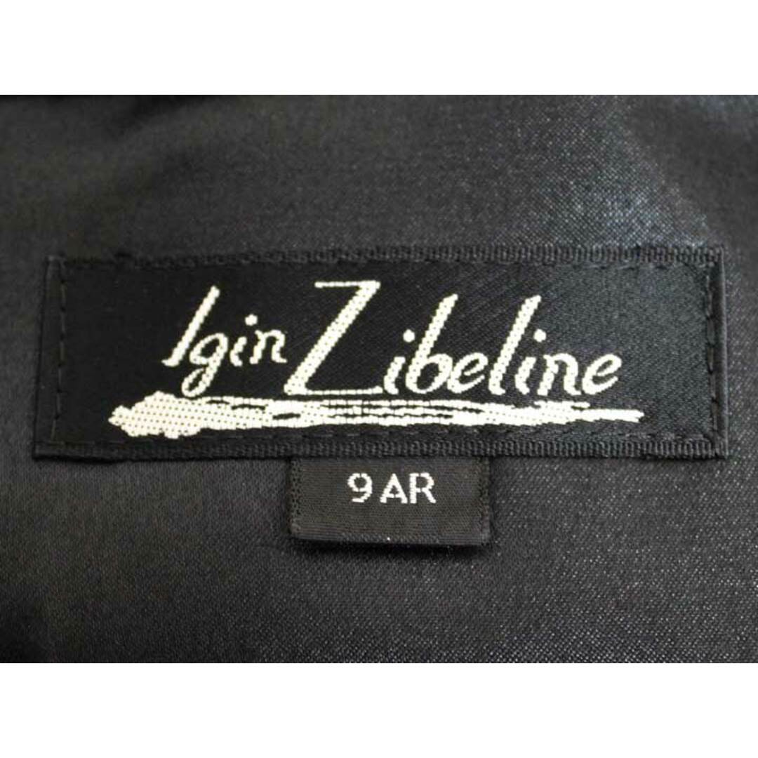 【夏物 新入荷】☆lgin Zibeline/イギンジブリーヌ☆シフォンスパンコール刺繍花柄ワンピース/バックジップ/ラウンドネック/シースルー袖/長袖/ミディ丈 ブラック/黒 レディース 9AR【中古】春夏 onepi 034042 レディースのワンピース(その他)の商品写真