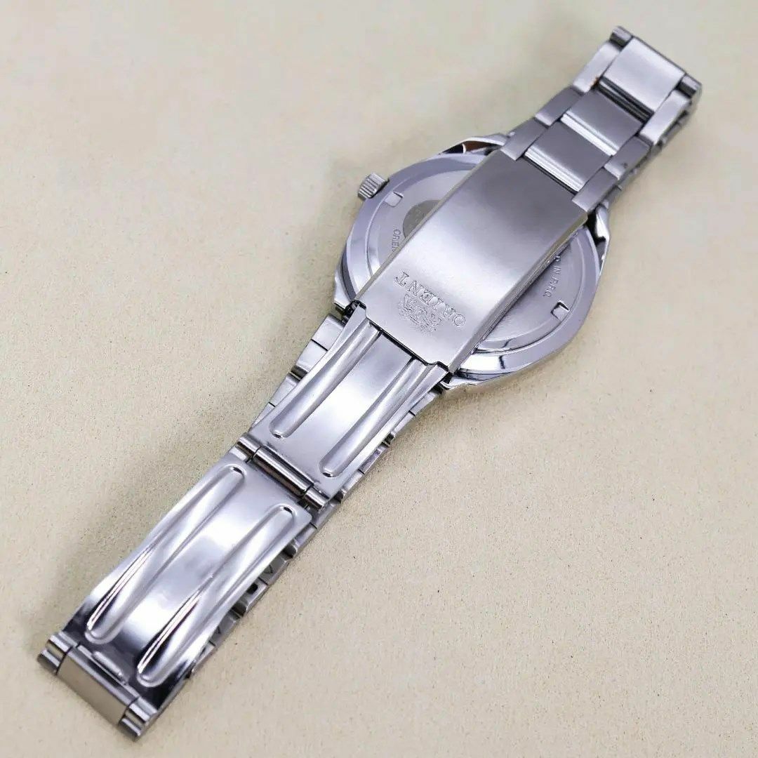 ORIENT(オリエント)の◆希少 稼働 Orient CRYSTAL 腕時計 シルバー デイト 新品電池r メンズの時計(腕時計(アナログ))の商品写真