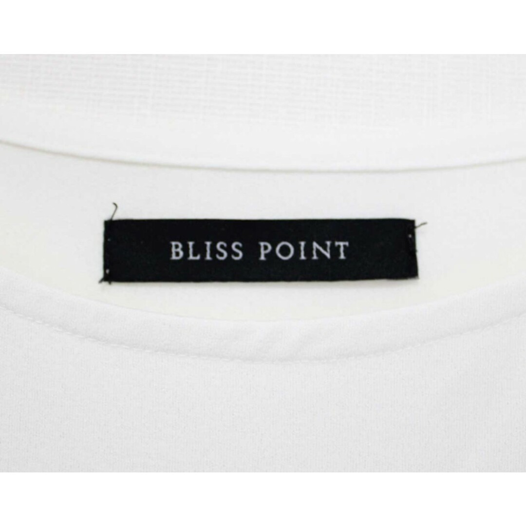 BLISS POINT(ブリスポイント)の【夏物 新入荷】●BLISS POINT/ブリスポイン●レース切替カットソー/プルオーバー/ボートネック/半袖 ホワイト/白 レディース F【中古】夏 034042 レディースのトップス(Tシャツ(半袖/袖なし))の商品写真