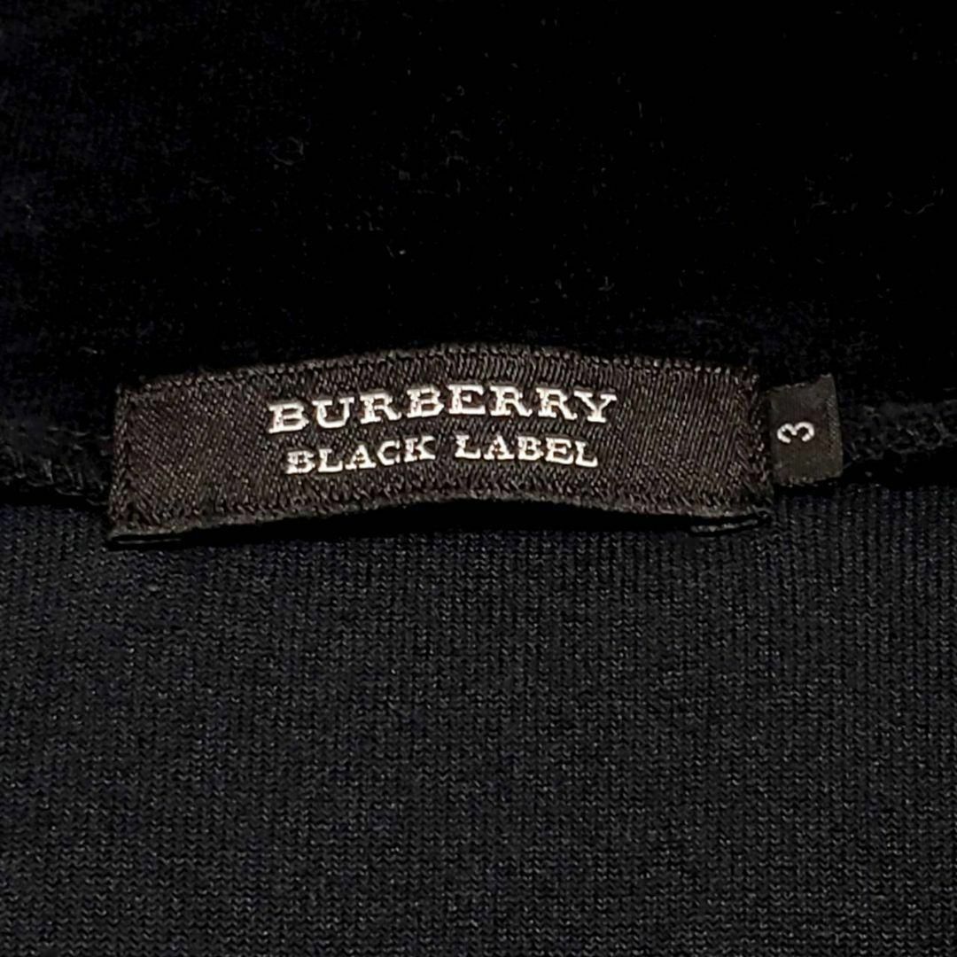 BURBERRY BLACK LABEL(バーバリーブラックレーベル)の美品 L バーバリーブラックレーベル ベロア ブルゾン 黒 ホースロゴ ジャージ メンズのジャケット/アウター(ブルゾン)の商品写真