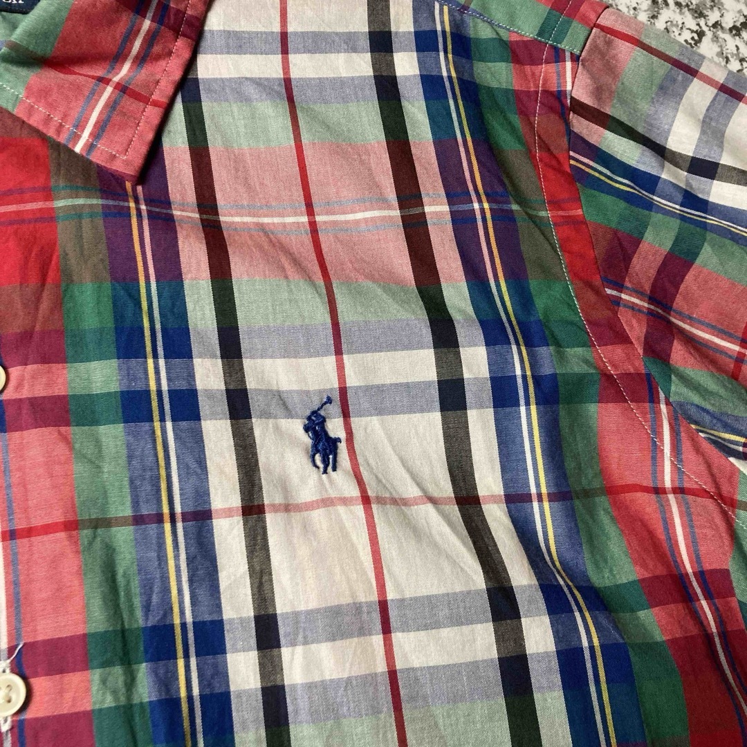 POLO RALPH LAUREN(ポロラルフローレン)の【90sオールド】ラルフローレン　マドラスチェック　ヴィンテージS/Sシャツ メンズのトップス(シャツ)の商品写真